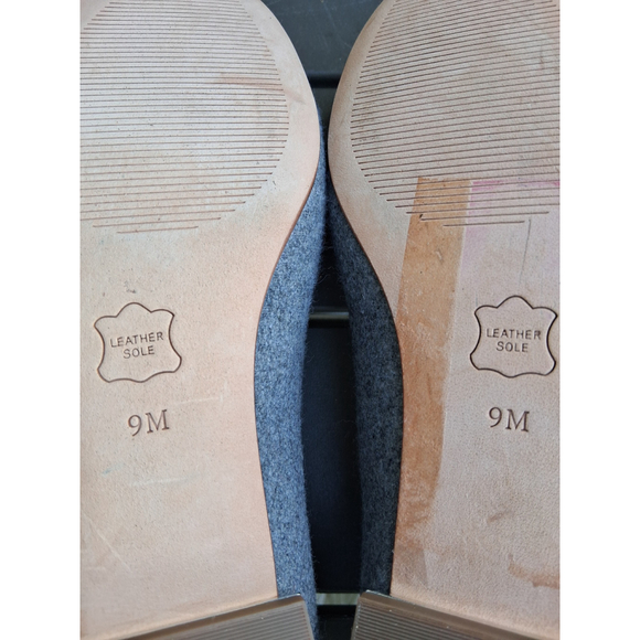 Talbots Gray Wool Snowflake Flats Size 9M EUC - Picture 8 of 10